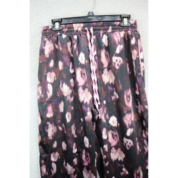 Jason Wu Short Sleeve Button-Up Satin Pajama Set-Medium-Drawstring-Pockets - Picture 4 of 16